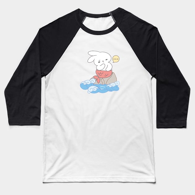 Little bunny mermaid under the sea Baseball T-Shirt by LoppiTokki